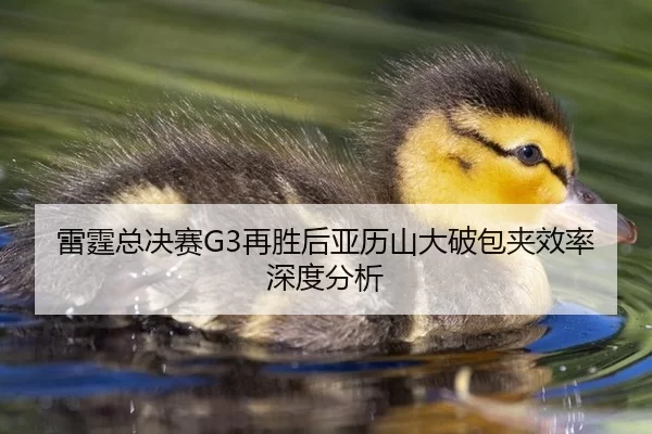 雷霆总决赛G3再胜后亚历山大破包夹效率深度分析